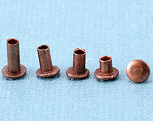 Rivets, Findings & Stringing Assorted Copper Hollow 1/16" Rivets